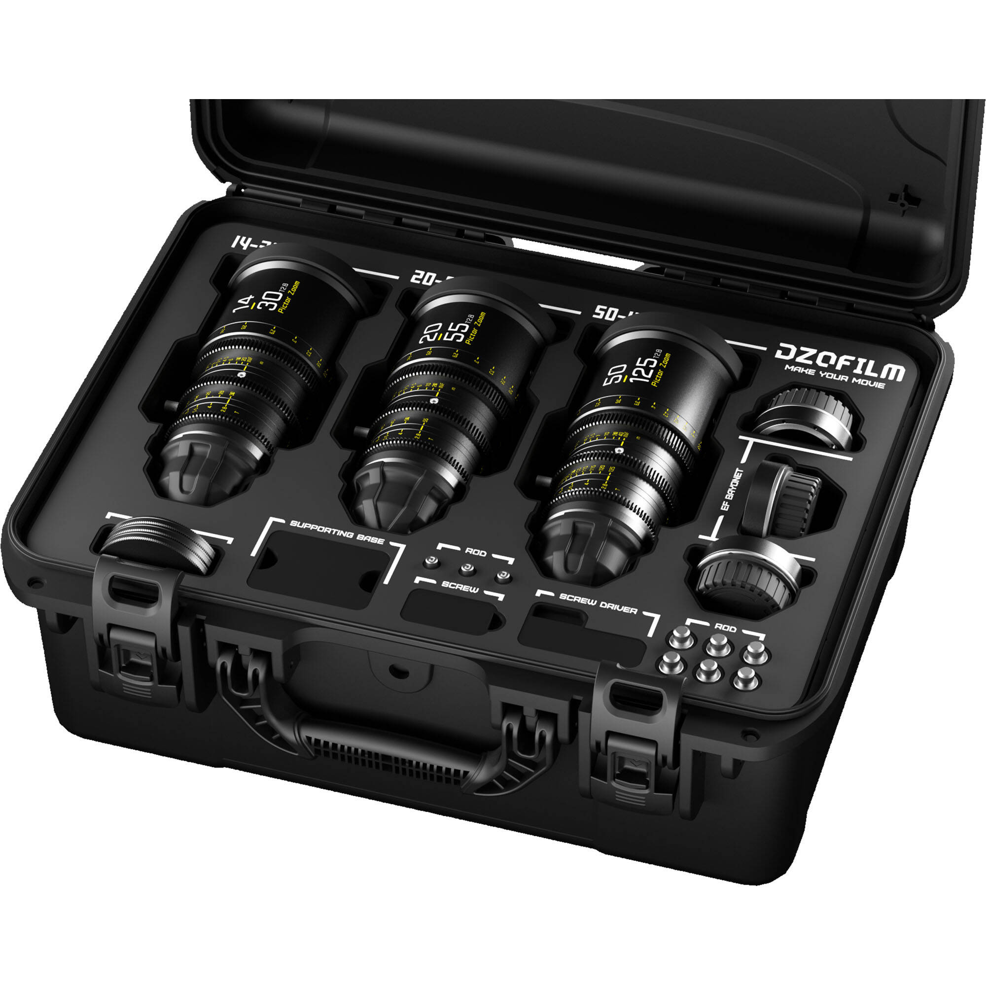 DZOFILM DZOFilm Pictor T2.8 Super35 Zoom 3-Lens Bundle 14-30/20-55/50-125 (PL & EF Mount) - Film Gear Canada