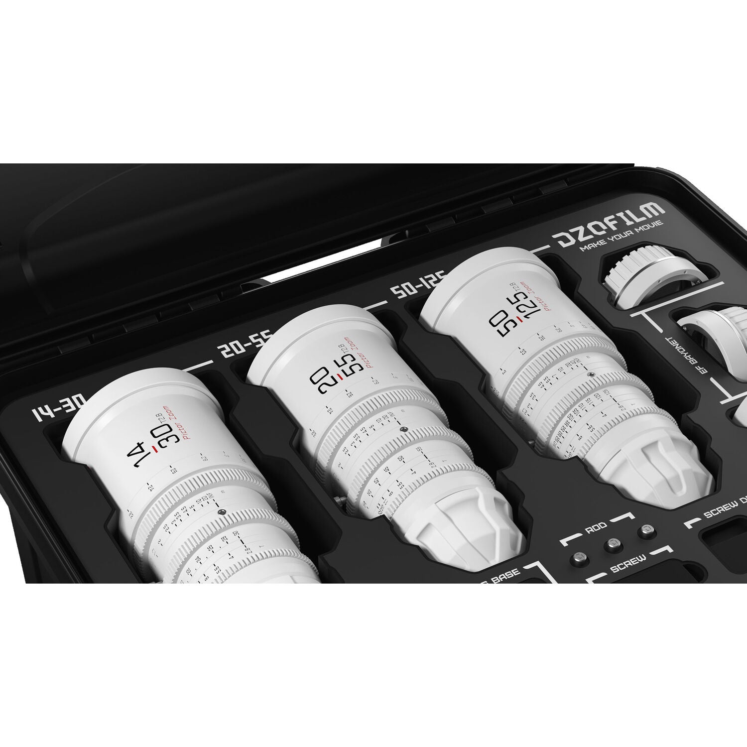 DZOFILM DZOFilm Pictor T2.8 Super35 Zoom 3-Lens Bundle 14-30/20-55/50-125 (PL & EF Mount) - Film Gear Canada