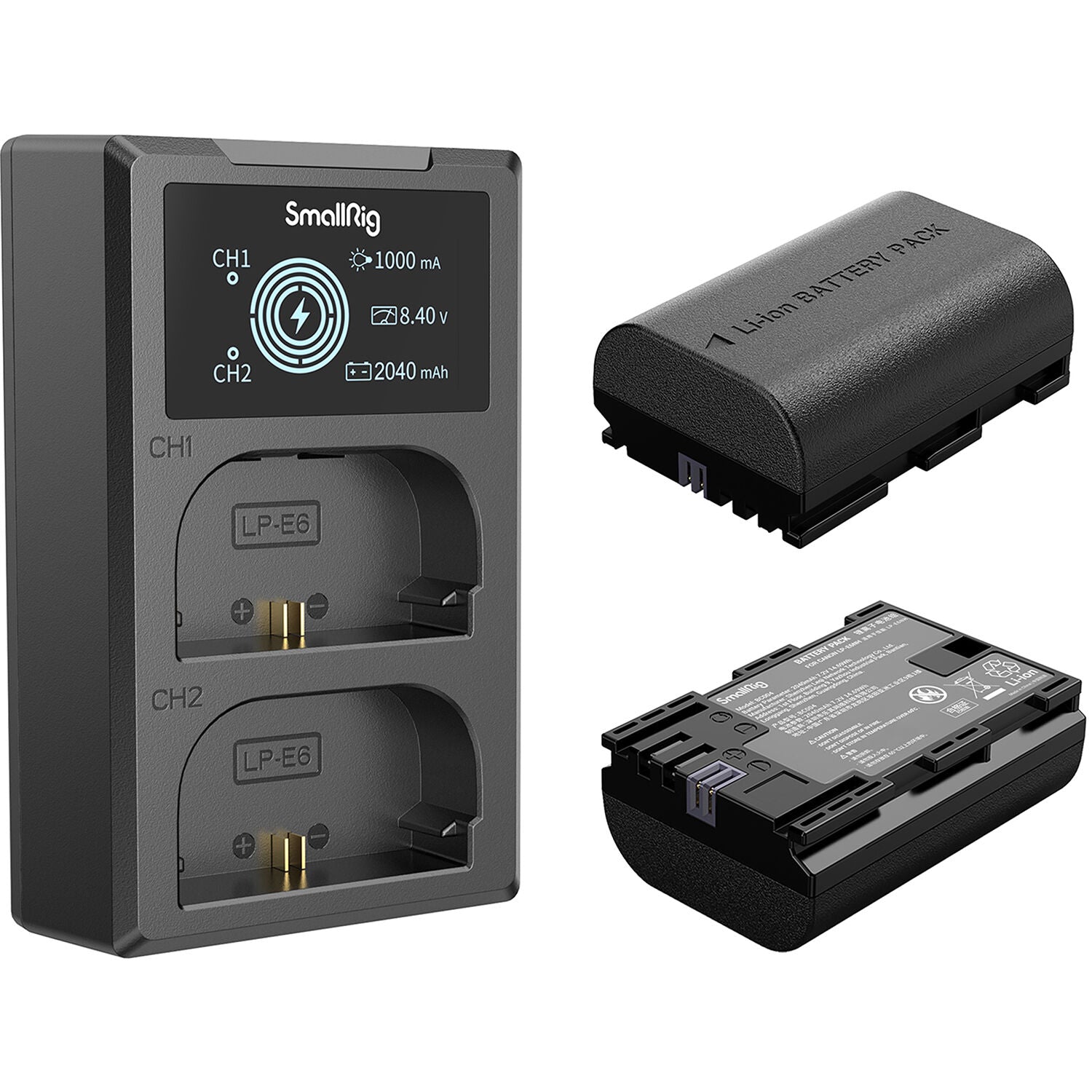 SmallRig LP-E6NH (Canon EOS) 2-Battery Kit with Dual Charger #3821