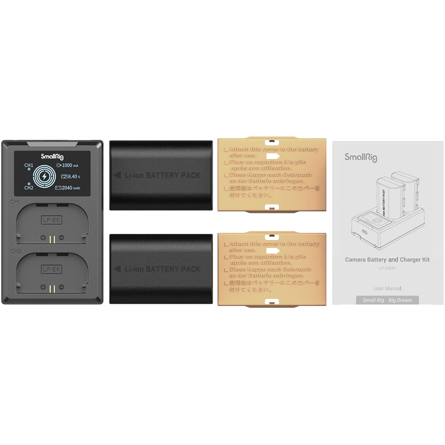 SmallRig LP-E6NH (Canon EOS) 2-Battery Kit with Dual Charger #3821