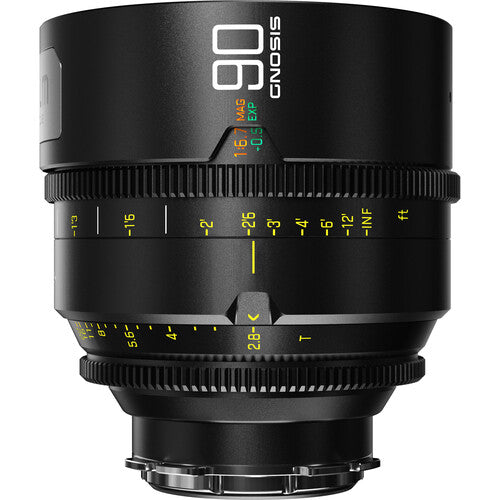 DZOFILM DZOFilm 90mm T2.8 Gnosis Macro Prime Lens (LPL with PL & EF Mounts, Feet) - Film Gear Canada