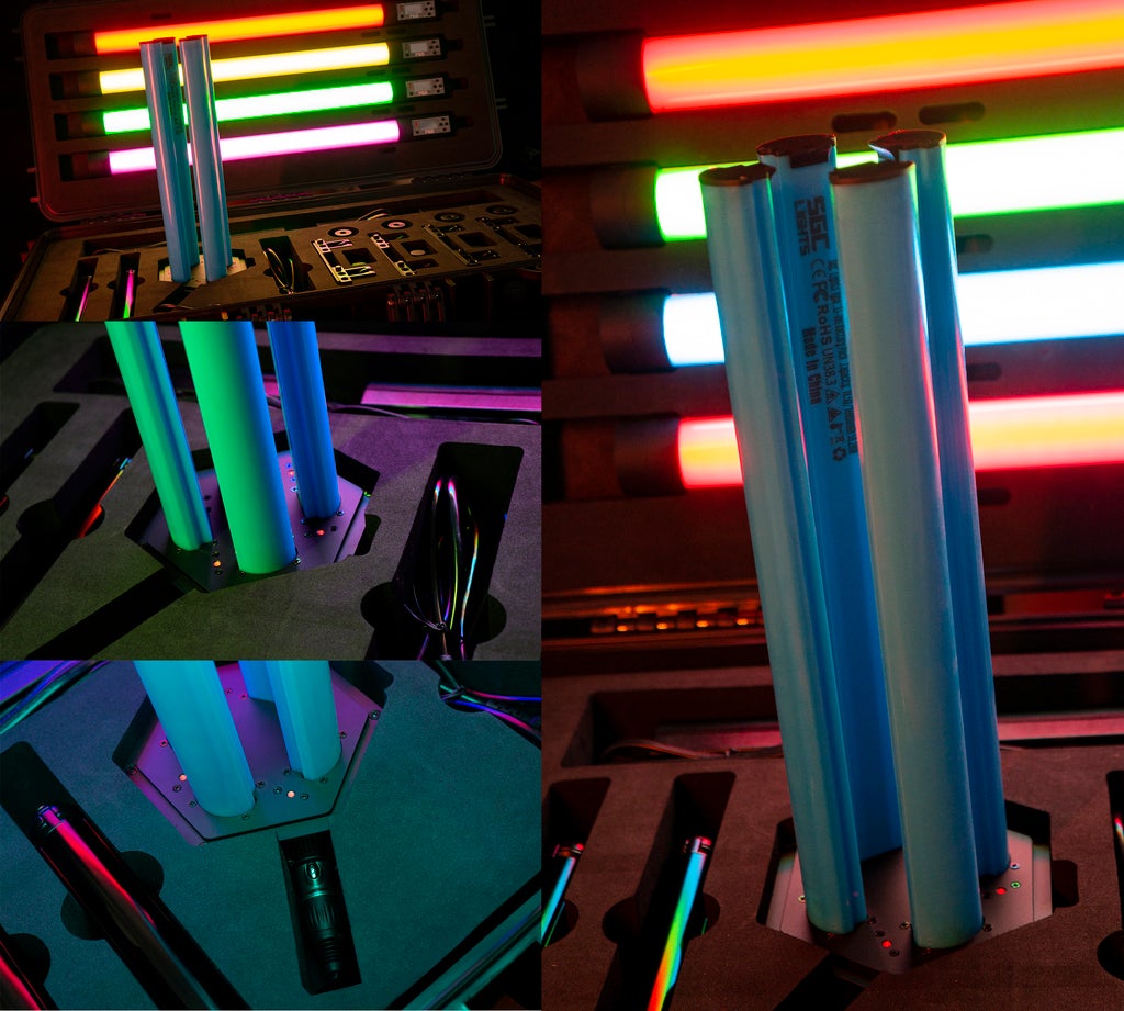 SGC External Quad-Bank 4 Battery Charging Station Set for Prism and Hybrid Tubes - Filmgear Canada