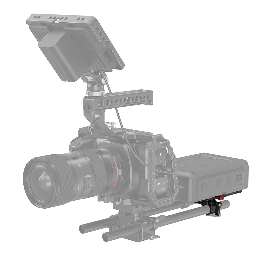 SmallRig V Mount Battery Plate with Dual 15mm Rod Clamp #3016 - Filmgear Canada