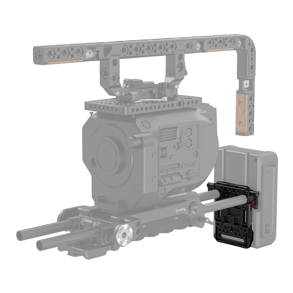 SmallRig V Mount Battery Plate with Dual 15mm Rod Clamp #3016 - Filmgear Canada