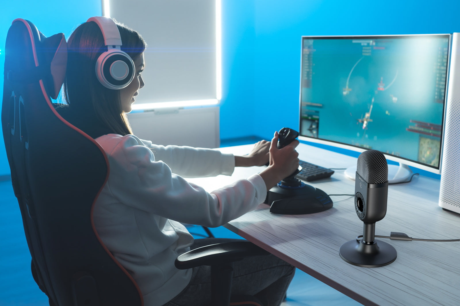 simorr Wave U1 USB Condenser Microphone (White) 3492 - Filmgear Canada