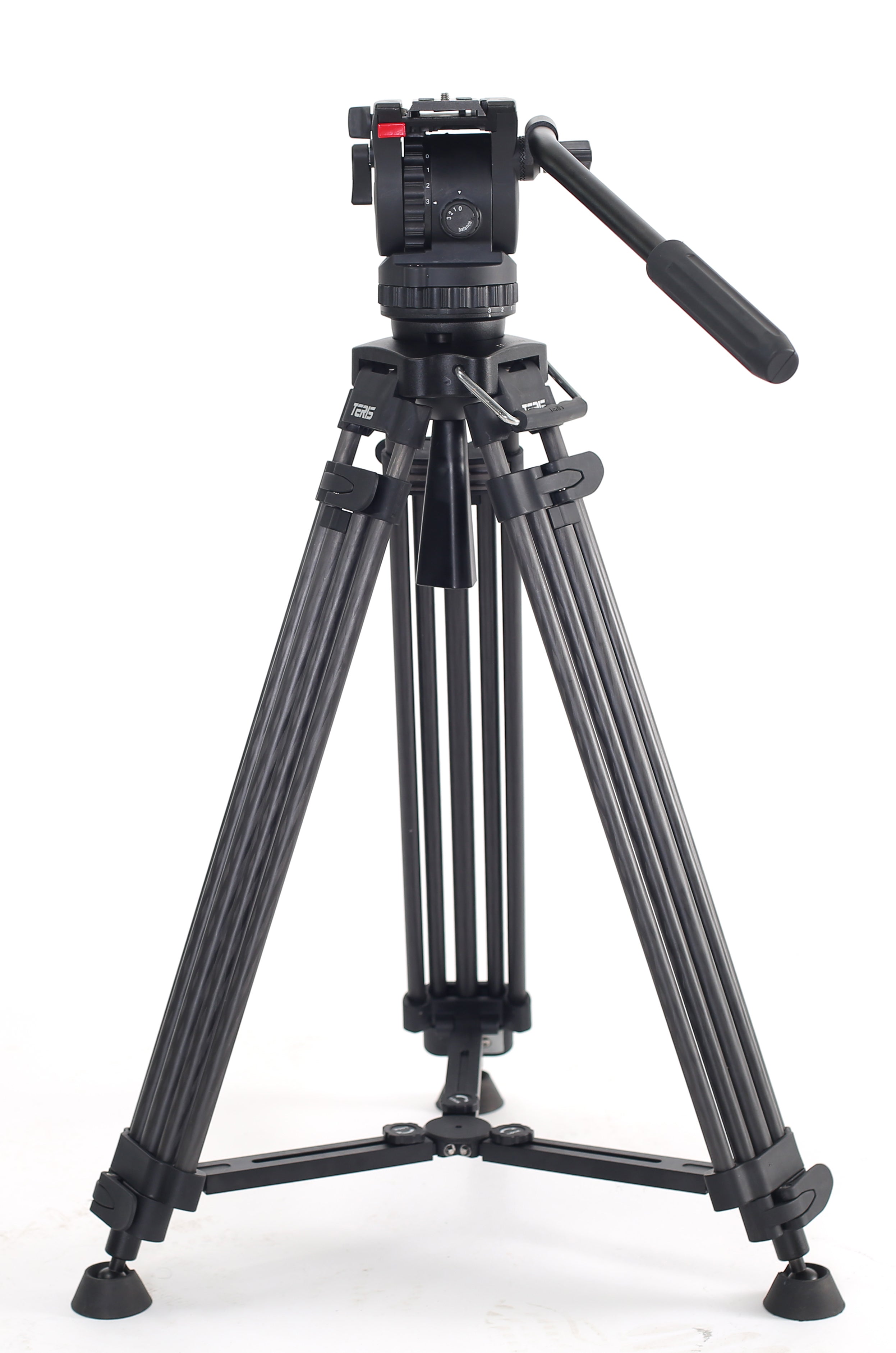 Teris TCE-CF PLUS Carbon Fiber Tripod Kit 7kg (15lb) Capacity 75mm Bowl Head - Filmgear Canada
