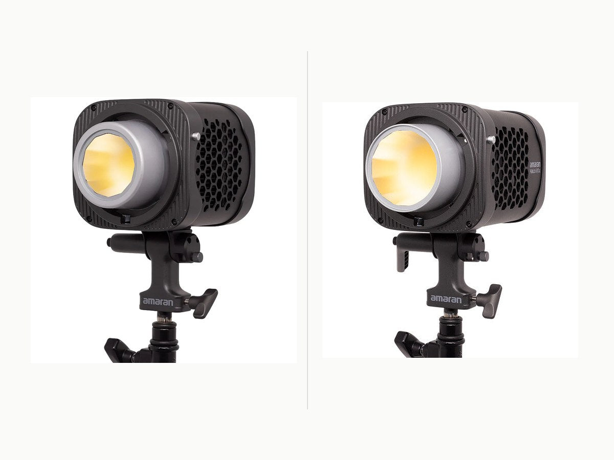 amaran Halo 300x and Halo 600x bi-color LED lights compared side by side