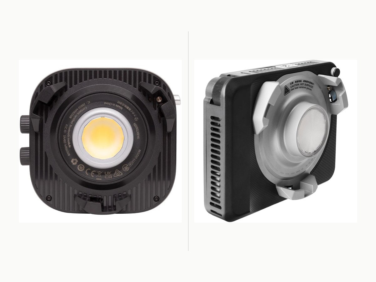 amaran Halo bi-color and amaran Ray full-colour LED lights compared side by side