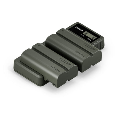 Tilta L-Series/NP-F Battery Charger Kit with two NP-F550 batteries in Green, photo 1