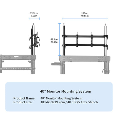 Selens 40" Camera Cart Monitor Mounting System (SAB13-MMS40)
