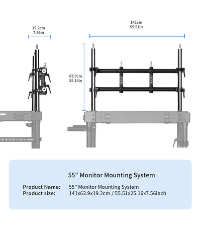Selens 55" Camera Cart Monitor Mounting System (SAB13-MMS50)