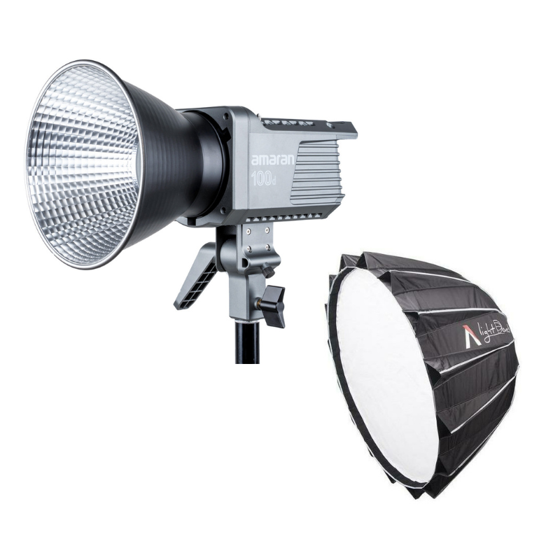 (BUNDLE) Amaran 100D 100W Daylight LED Video Light + Light Dome II Kit