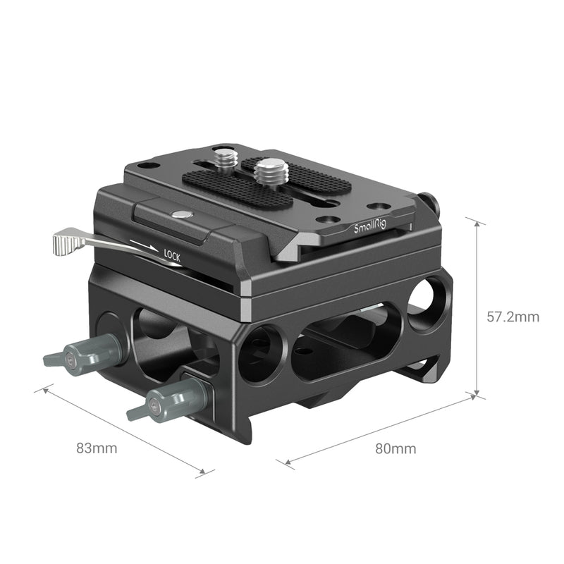 SmallRig Lightweight Baseplate Riser System with Dual 15mm Rod Clamp 3067