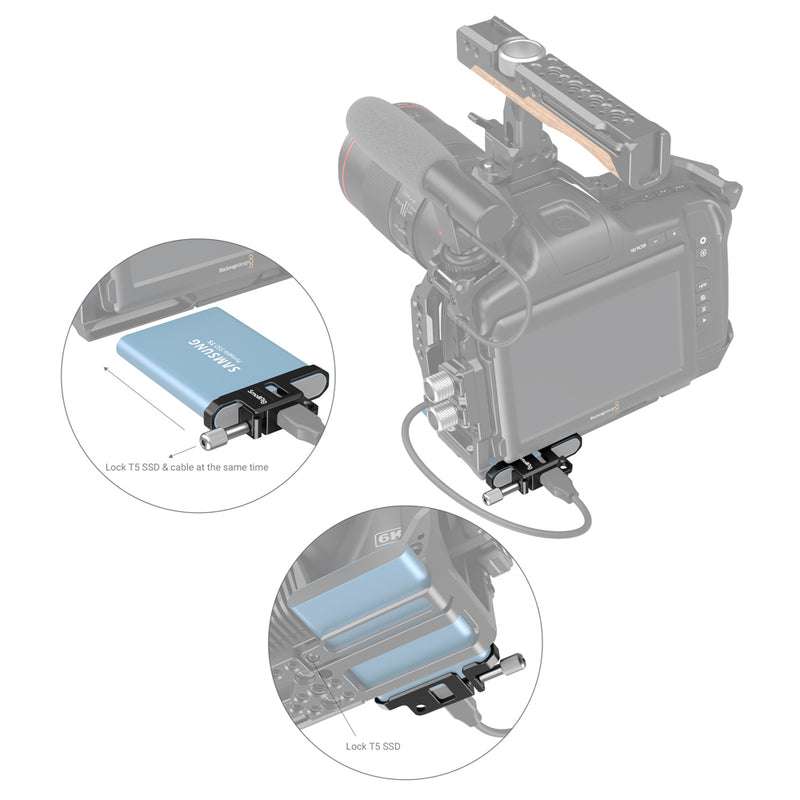 SmallRig T5 SSD Cable Clamp for BMPCC 6K Pro