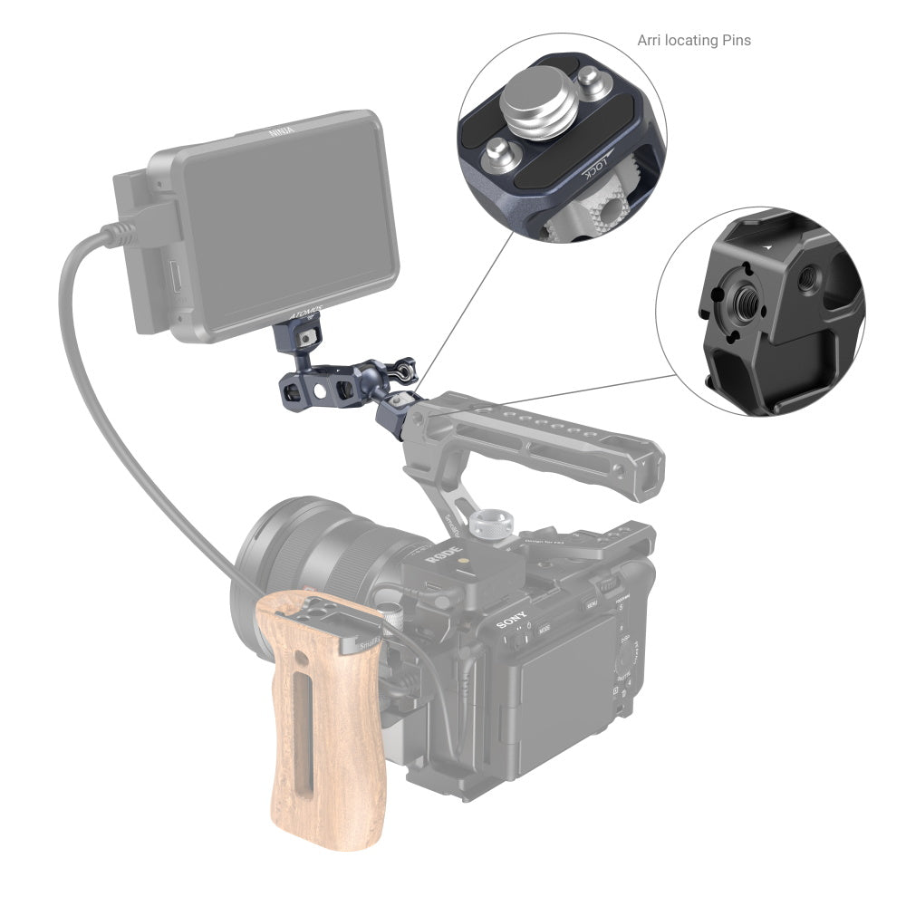 SmallRig Magic Arm with Dual Ball Heads (1/4”-20 Screw and ARRI locating Screw) 3874