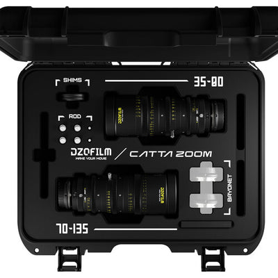 DZOFILM DZOFilm Catta FF Zoom 35-80mm & 70-135mm T2.9 E-Mount 2-Lens Bundle (Black) - Film Gear Canada