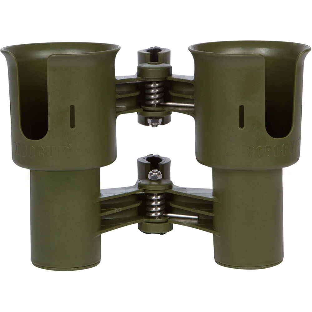 RoboCup Clamp-On Dual Cup Holder (Army Green)