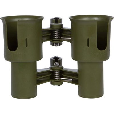RoboCup Clamp-On Dual Cup Holder (Army Green)