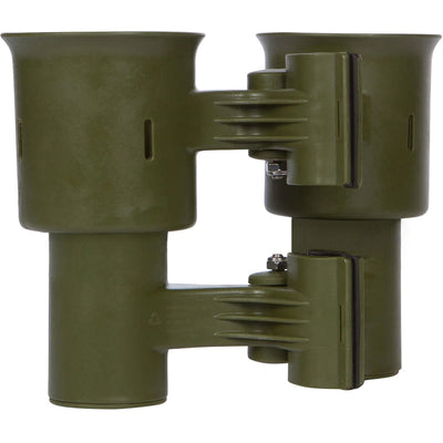 RoboCup Clamp-On Dual Cup Holder (Army Green)