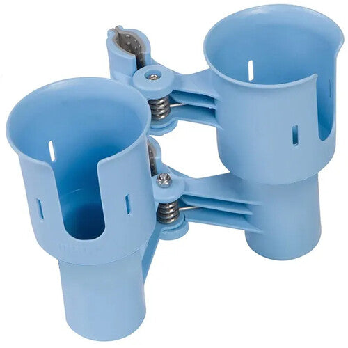 RoboCup Clamp-On Dual Cup Holder (Light Blue)