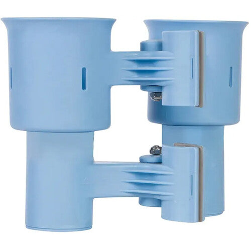 RoboCup Clamp-On Dual Cup Holder (Light Blue)
