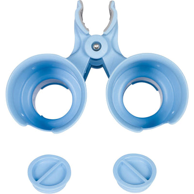 RoboCup Clamp-On Dual Cup Holder (Light Blue)