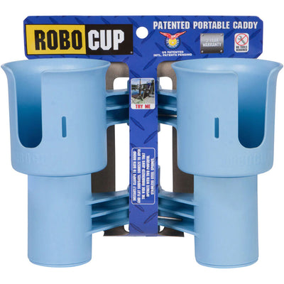 RoboCup Clamp-On Dual Cup Holder (Light Blue)