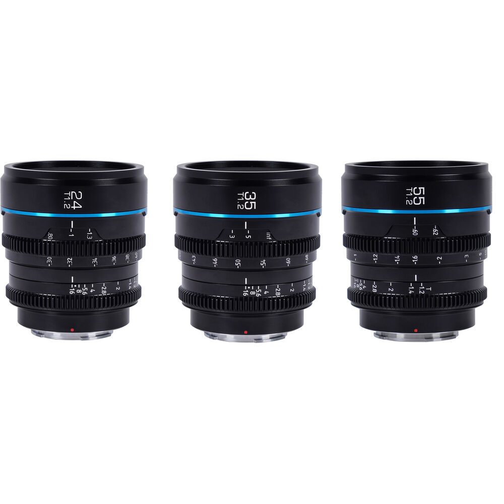 SIRUI Night Walker 35mm T1.2 キャノン　RFマウント SIRUI Night Walker T1.2 S35 3-Lens Set 24/35/55mm E – Filmgear Canada