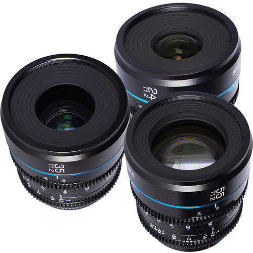 SIRUI Night Walker T1.2 S35 Cine 24/35/55mm 3-Lens Set (Sony E-Mount, Black)