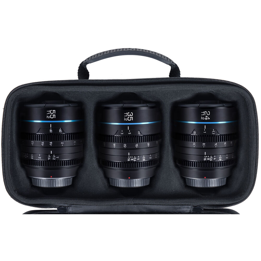 SIRUI Night Walker T1.2 S35 3-Lens Set 24/35/55mm E – Filmgear Canada