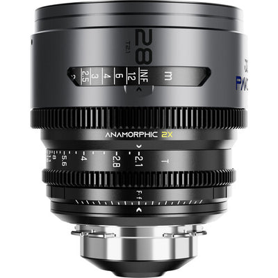 DZOFILM DZOFilm PAVO 28mm T2.1 2x Anamorphic Prime Lens (Blue Coating, PL/EF Mount, Feet) - Film Gear Canada