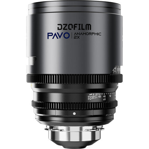 DZOFILM DZOFilm PAVO 75mm T2.1 2x Anamorphic Prime Lens (Blue Coating, PL/EF Mount, Feet) - Film Gear Canada
