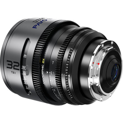 DZOFILM DZOFilm PAVO 32mm T2.1 2x Anamorphic Prime Lens (Blue Coating, PL/EF Mount, Feet) - Film Gear Canada