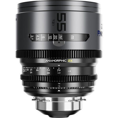 DZOFILM DZOFilm PAVO 2x Anamorphic 32/55 T2.1 & 100mm T2.4 3-Lens Set (Blue Coating, PL/EF Mount, Feet) - Film Gear Canada