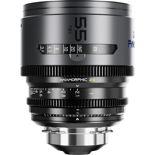 DZOFILM DZOFilm PAVO 2x Anamorphic 32/55 T2.1 & 100mm T2.4 3-Lens Set (Blue Coating, PL/EF Mount, Feet) - Film Gear Canada