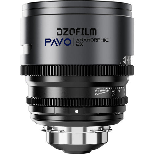 DZOFILM DZOFilm PAVO 2x Anamorphic 32/55 T2.1 & 100mm T2.4 3-Lens Set (Blue Coating, PL/EF Mount, Feet) - Film Gear Canada
