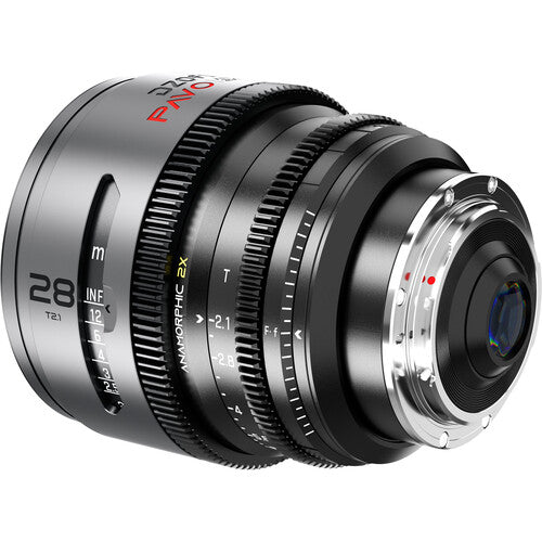 DZOFILM DZOFilm PAVO 28mm T2.1 2x Anamorphic Prime Lens (Neutral Coating, PL/EF Mount, Feet) - Film Gear Canada