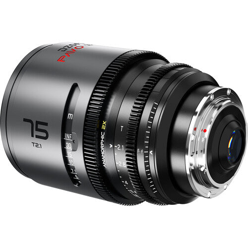 DZOFILM DZOFilm PAVO 75mm T2.1 2x Anamorphic Prime Lens (Neutral Coating, PL/EF Mount, Feet) - Film Gear Canada