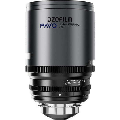 DZOFILM DZOFilm PAVO 2x Anamorphic 32/55 T2.1 & 100mm T2.4 3-Lens Set (Blue Coating, PL/EF Mount, Feet) - Film Gear Canada