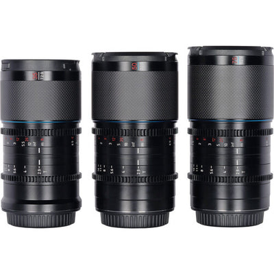 SIRUI SATURN T2.9 1.6x Carbon Fiber Full-Frame Anamorphic 3-Lens Set (Sony E, Blue Flare)