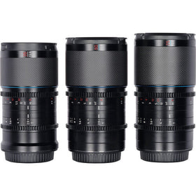 SIRUI SATURN T2.9 1.6x Carbon Fiber Full-Frame Anamorphic 3-Lens Set (Sony E, Blue Flare)