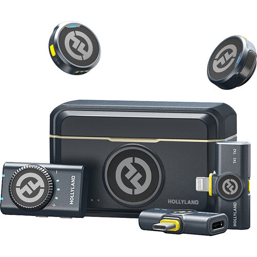 Hollyland LARK M2 Wireless Lavalier Microphone Combo w/ Lighting and Type-C Connector (Black)