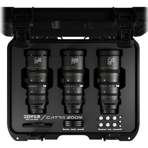 DZOFilm Catta Zoom FF 18-35/35-80/70-135mm T2.9 Cine 3-Lens Bundle (Sony E, Black)