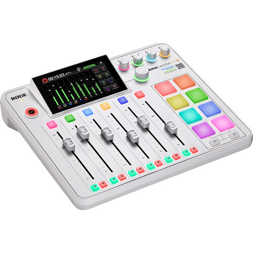 RØDE RØDECaster Pro II All-in-One Production Solution for Podcasting, Streaming, Music Production and Content Creation, White