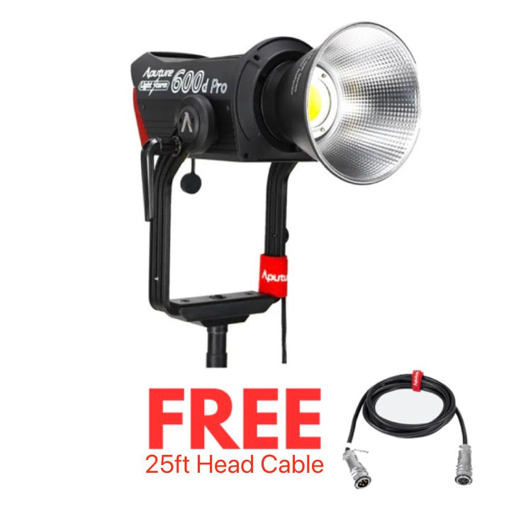 (Bundle) Aputure LS 600D Pro Daylight LED Light (V-Mount) Free 25ft Head Cable