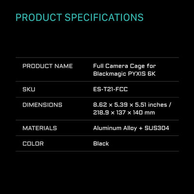 Tilta Tilta Camera Cage Pro Kit for Blackmagic PYXIS 6K/12K (V-Mount) - Film Gear Canada