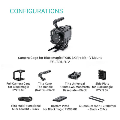 Tilta Tilta Camera Cage Pro Kit for Blackmagic PYXIS 6K/12K (V-Mount) - Film Gear Canada