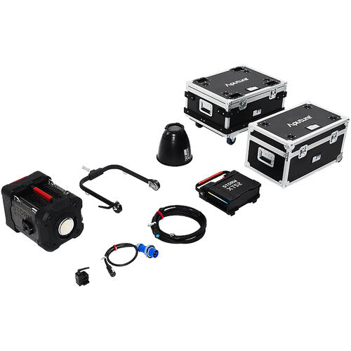Aputure STORM XT52 Point-Source Full-White LED Monolight Dual Flight Case Kit (Bare Ends Cable)