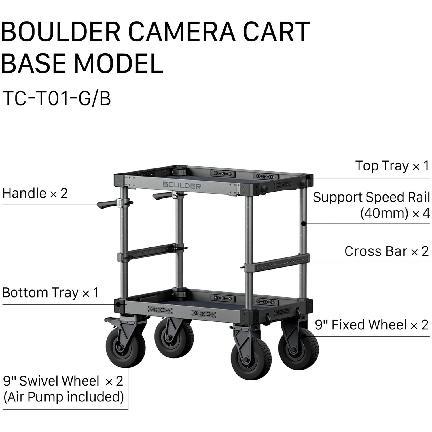 Tilta 36" Boulder Camera Cart (Base Model)
