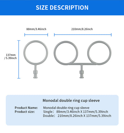 Selens Camera Cart Cup Holder - Double Ring (SCF2-CH76D)